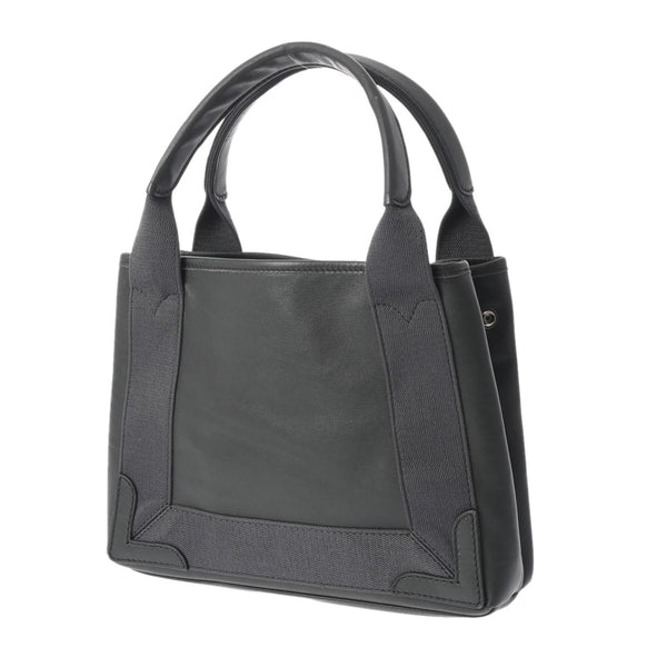 BALENCIAGA バレンシアガ ネイビーカバス XS 2WAY グレー 390346 レディース レザー キャンバス ハンドバッグ ABランク 中古 銀蔵