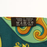 HERMES エルメス ツイリー FESTIVAL DES AMAZONES 緑/黄/オレンジ レディース シルク100％ スカーフ Aランク 中古 銀蔵