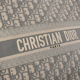 CHRISTIAN DIOR クリスチャンディオール ブックトート ミディアム オブリーク グレー M1296ZRIW レディース キャンバス ハンドバッグ Bランク 中古 銀蔵