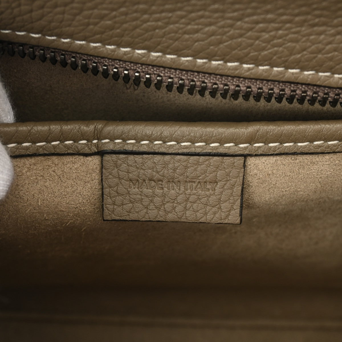 セリーヌラゲージ ナノショッパー カーキ シルバー金具 レディース