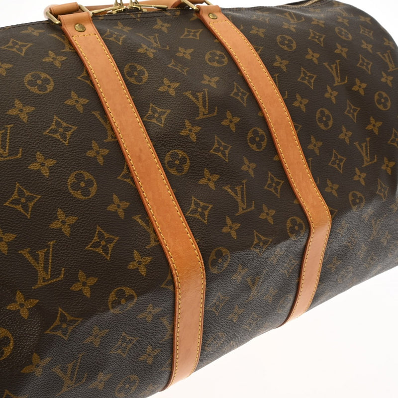 LOUIS VUITTON ルイヴィトン モノグラム キーポル 55 ブラウン M41424 ユニセックス モノグラムキャンバス ボストンバッグ Bランク 中古 銀蔵