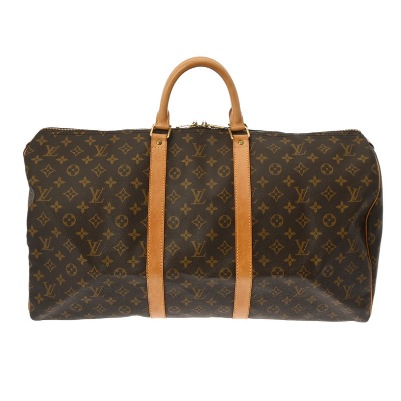 LOUIS VUITTON ルイヴィトン モノグラム キーポル 55 ブラウン M41424 ユニセックス モノグラムキャンバス ボストンバッグ Bランク 中古 銀蔵