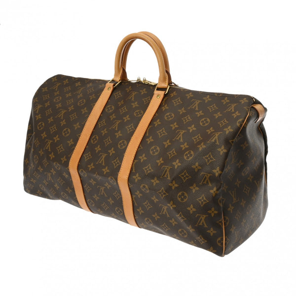 LOUIS VUITTON ルイヴィトン モノグラム キーポル 55 ブラウン M41424 ユニセックス モノグラムキャンバス ボストンバッグ Bランク 中古 銀蔵