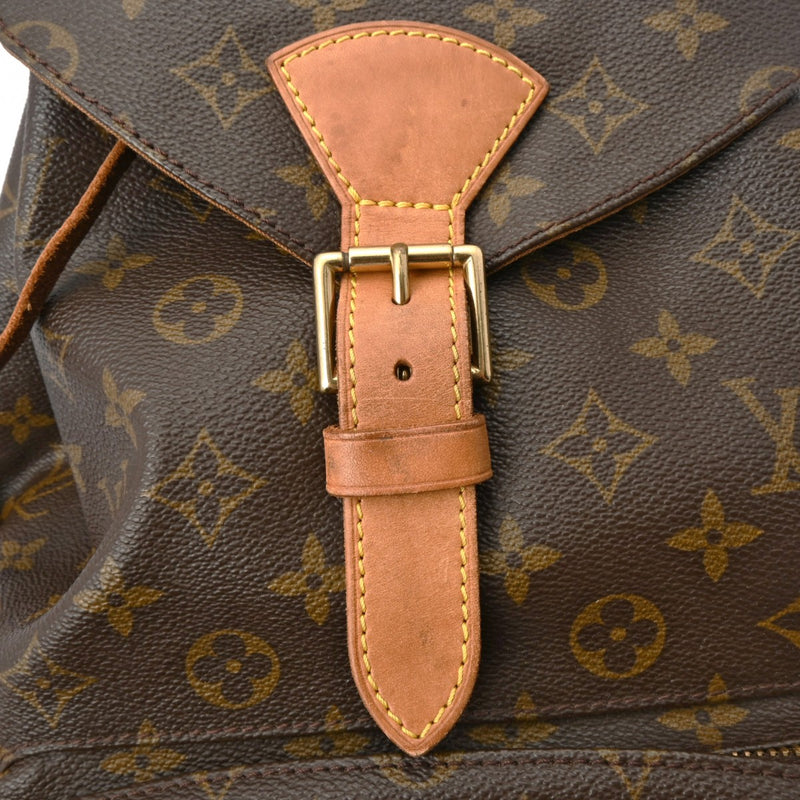 LOUIS VUITTON ルイヴィトン モノグラム モンスリ GM ブラウン M51135 レディース モノグラムキャンバス リュック・デイパック Bランク 中古 銀蔵