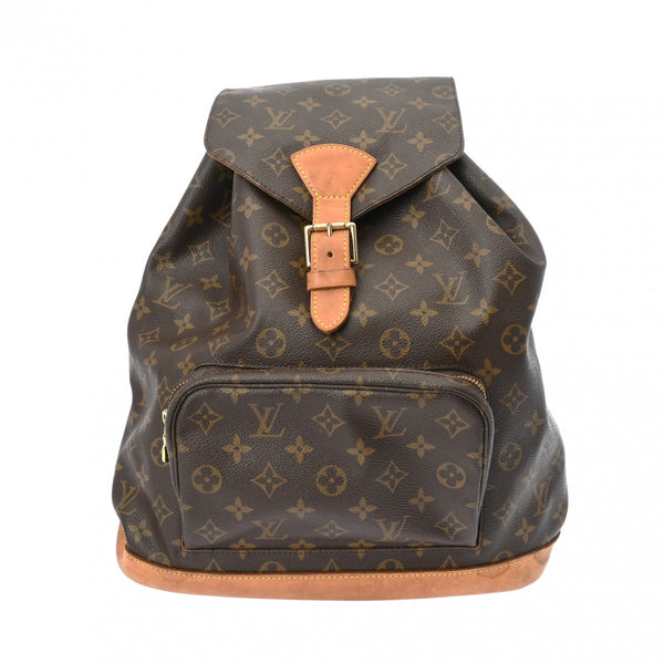 LOUIS VUITTON ルイヴィトン モノグラム モンスリ GM ブラウン M51135 レディース モノグラムキャンバス リュック・デイパック Bランク 中古 銀蔵