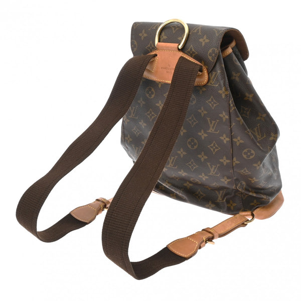 LOUIS VUITTON ルイヴィトン モノグラム モンスリ GM ブラウン M51135 レディース モノグラムキャンバス リュック・デイパック Bランク 中古 銀蔵