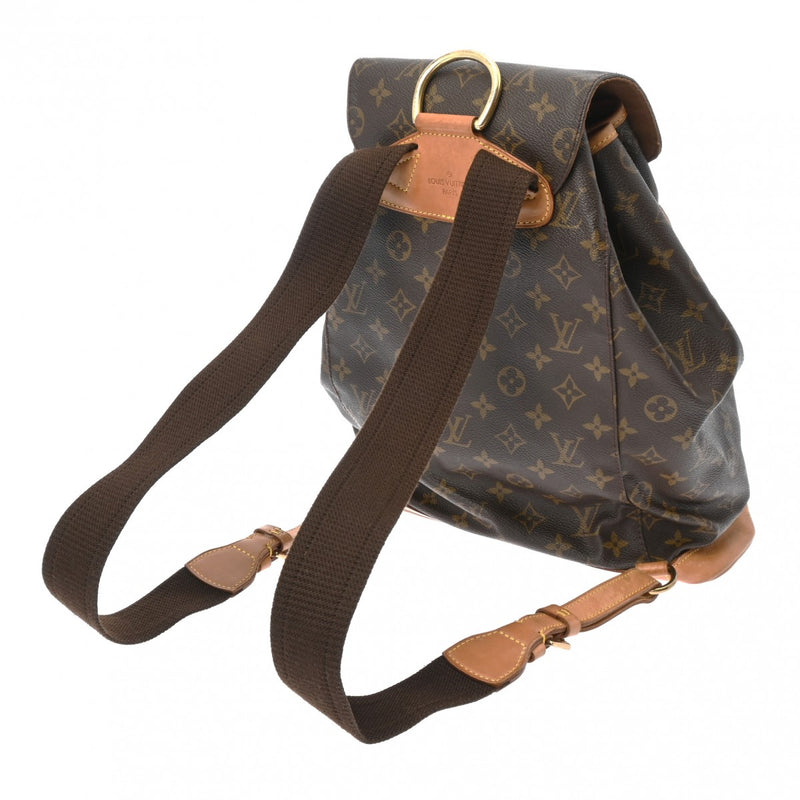 LOUIS VUITTON ルイヴィトン モノグラム モンスリ GM ブラウン M51135 レディース モノグラムキャンバス リュック・デイパック Bランク 中古 銀蔵