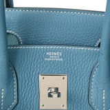 HERMES エルメス バーキン 30 ブルージーン パラジウム金具 - □I刻印(2005年頃) レディース トリヨンクレマンス ハンドバッグ Aランク 中古 銀蔵