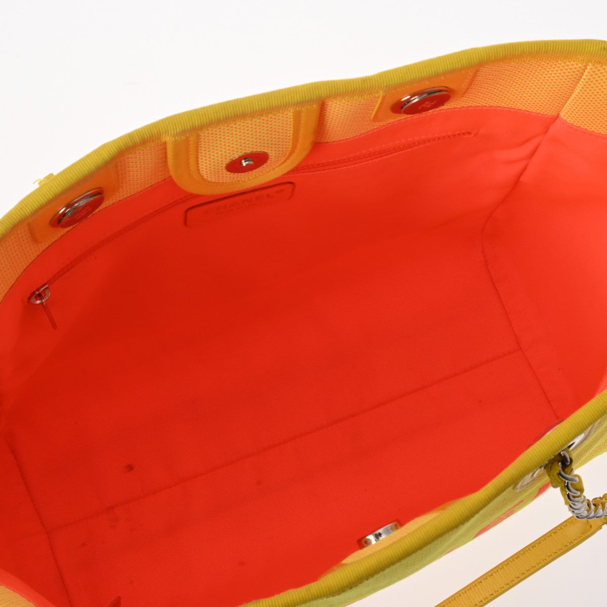 シャネル チェーントート 42992 イエロー レディース レザー トート