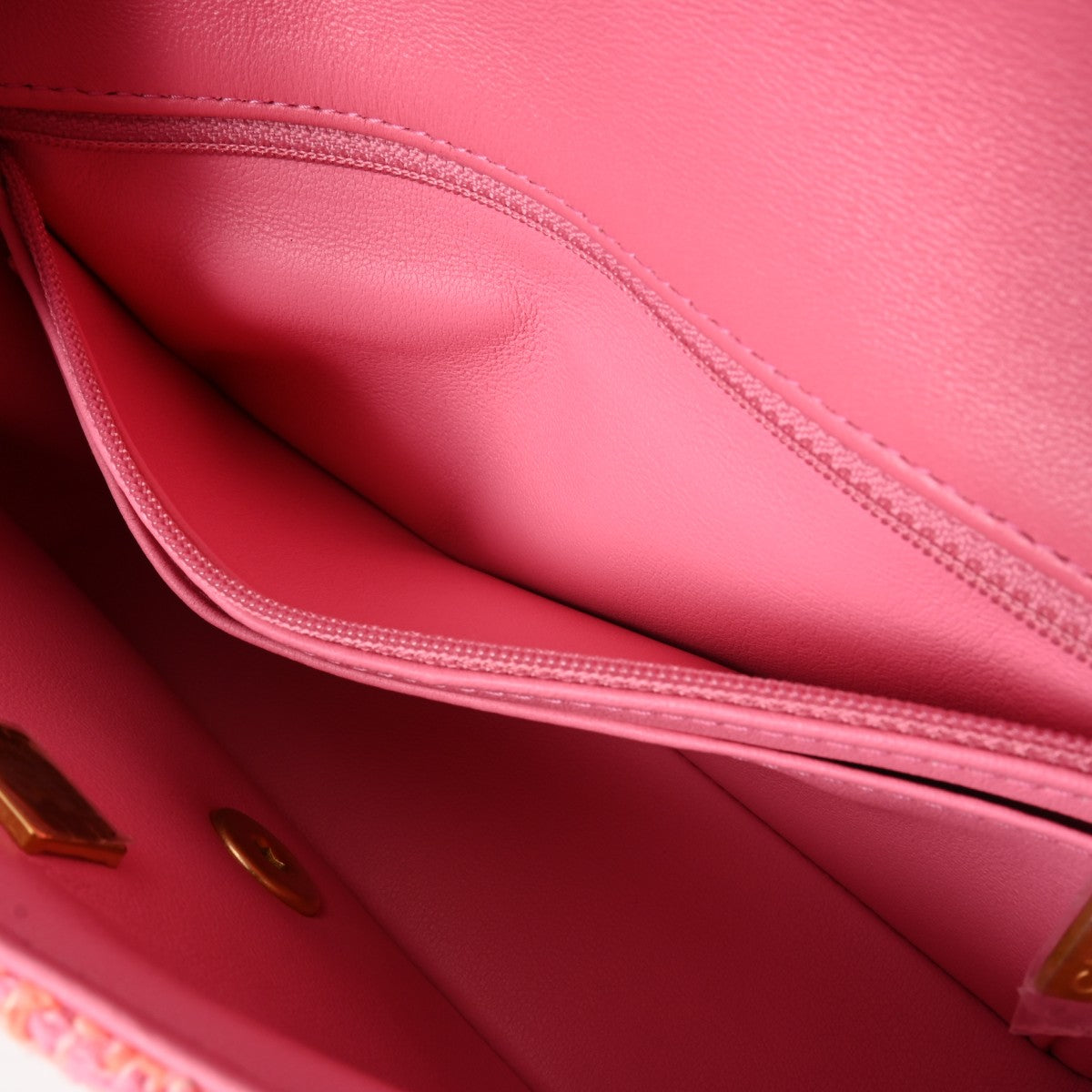 シャネルチェーンショルダー 20cm 42976 ピンク レディース ツイード