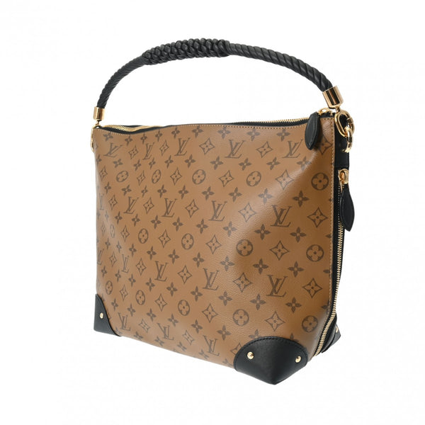 LOUIS VUITTON ルイヴィトン モノグラムリバース トライアングルソフティ セミショルダー ブラウン M44130 レディース モノグラムキャンバス セミショルダーバッグ Aランク 中古 銀蔵