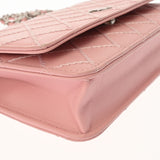 CHANEL シャネル マトラッセ ピンク レディース レザー ショルダーバッグ Aランク 中古 銀蔵