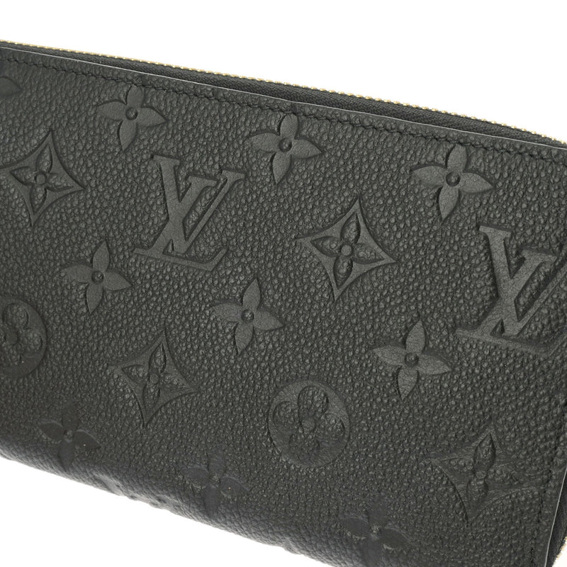 LOUIS VUITTON ルイヴィトン モノグラムアンプラント ジッピーウォレット ノワール M61864 レディース レザー 長財布 Aランク 中古 銀蔵