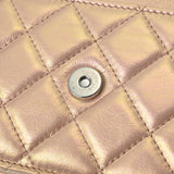 CHANEL シャネル マトラッセ チェーンウォレット メタリックピンク A33814 レディース ラムスキン ショルダーバッグ Aランク 中古 銀蔵
