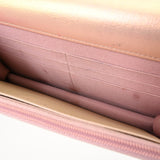 CHANEL シャネル マトラッセ チェーンウォレット メタリックピンク A33814 レディース ラムスキン ショルダーバッグ Aランク 中古 銀蔵