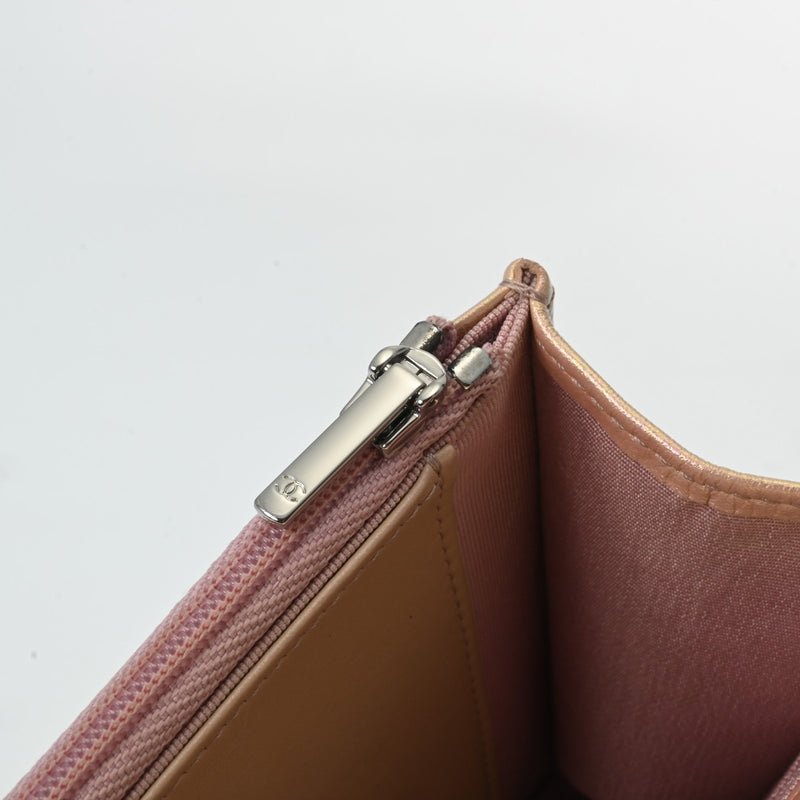 CHANEL シャネル マトラッセ チェーンウォレット メタリックピンク A33814 レディース ラムスキン ショルダーバッグ Aランク 中古 銀蔵