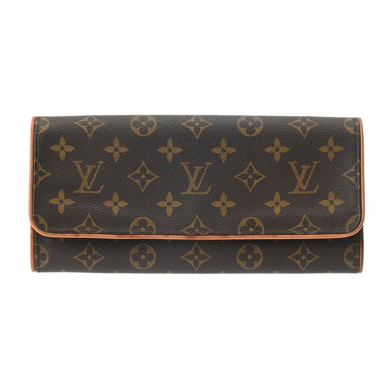 LOUIS VUITTON ルイヴィトン モノグラム ポシェットツイン GM ブラウン M51852 レディース モノグラムキャンバス ショルダーバッグ Bランク 中古 銀蔵