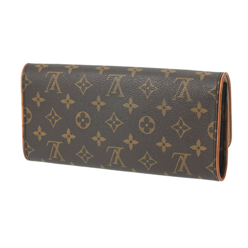 LOUIS VUITTON ルイヴィトン モノグラム ポシェットツイン GM ブラウン M51852 レディース モノグラムキャンバス ショルダーバッグ Bランク 中古 銀蔵