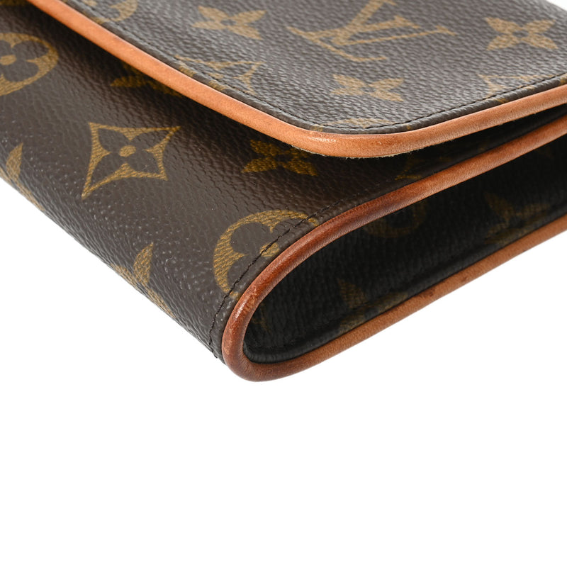 LOUIS VUITTON ルイヴィトン モノグラム ポシェットツイン GM ブラウン M51852 レディース モノグラムキャンバス ショルダーバッグ Bランク 中古 銀蔵