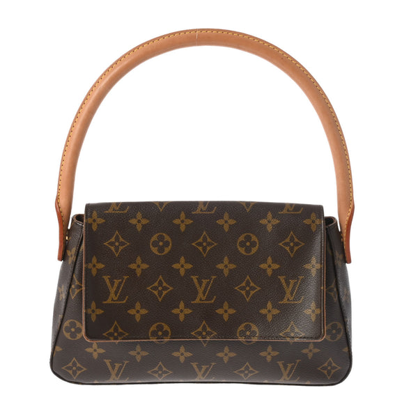 LOUIS VUITTON ルイヴィトン モノグラム ミニ ルーピング ブラウン M51147 レディース モノグラムキャンバス セミショルダーバッグ ABランク 中古 銀蔵