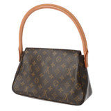 LOUIS VUITTON ルイヴィトン モノグラム ミニ ルーピング ブラウン M51147 レディース モノグラムキャンバス セミショルダーバッグ ABランク 中古 銀蔵