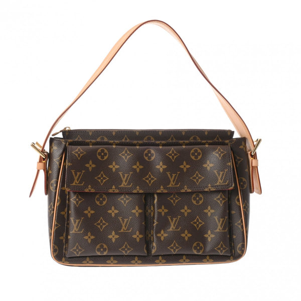 LOUIS VUITTON ルイヴィトン モノグラム ヴィバシテ GM ブラウン M51163 レディース モノグラムキャンバス ハンドバッグ ABランク 中古 銀蔵