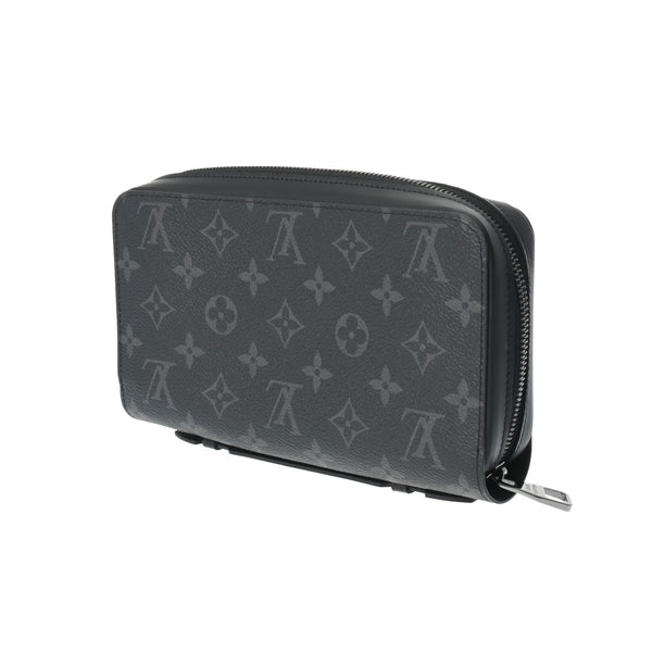 LOUIS VUITTON ルイヴィトン モノグラムエクリプス ジッピー XL 黒/グレー M61698 メンズ モノグラムキャンバス 長財布 Aランク 中古 銀蔵