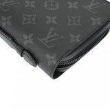 LOUIS VUITTON ルイヴィトン モノグラムエクリプス ジッピー XL 黒/グレー M61698 メンズ モノグラムキャンバス 長財布 Aランク 中古 銀蔵