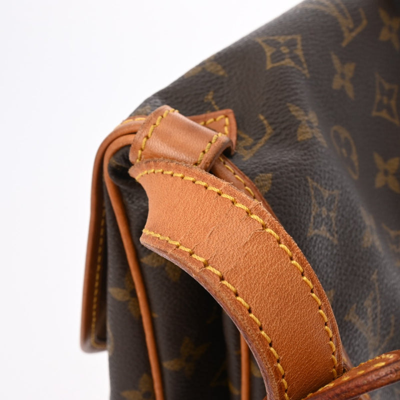 LOUIS VUITTON ルイヴィトン モノグラム ソミュール 30 ブラウン M42256 レディース モノグラムキャンバス ショルダーバッグ Bランク 中古 銀蔵