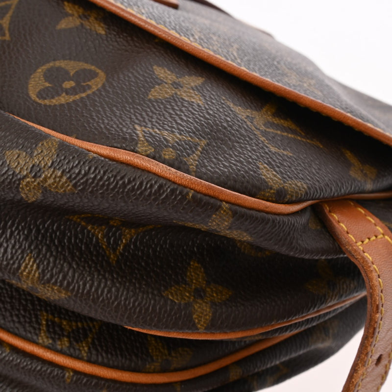 LOUIS VUITTON ルイヴィトン モノグラム ソミュール 30 ブラウン M42256 レディース モノグラムキャンバス ショルダーバッグ Bランク 中古 銀蔵