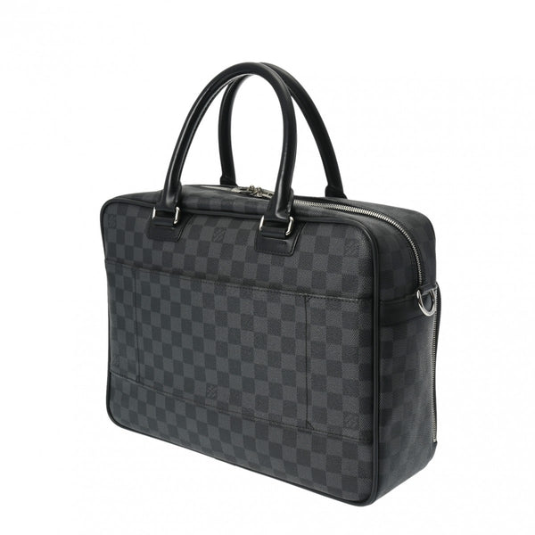 LOUIS VUITTON ルイヴィトン ダミエグラフィット イカール 黒 N23253 メンズ ダミエグラフィットキャンバス ビジネスバッグ ABランク 中古 銀蔵