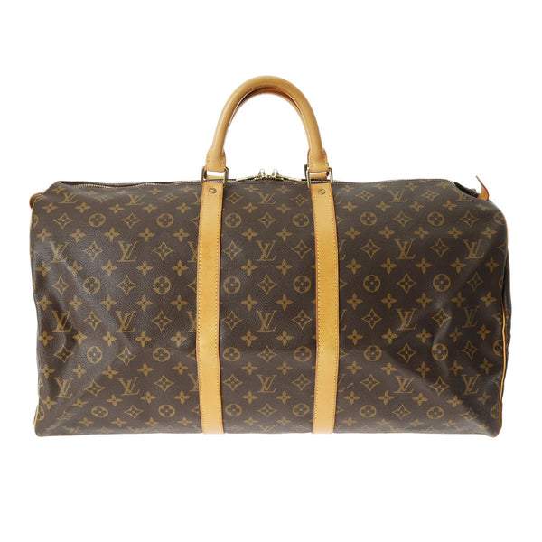 LOUIS VUITTON ルイヴィトン モノグラム キーポル 55 ブラウン M41424 ユニセックス モノグラムキャンバス ボストンバッグ Bランク 中古 銀蔵