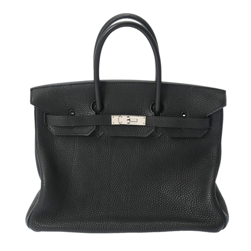 HERMES エルメス バーキン 35 黒 パラジウム金具 □I刻印(2005年頃) ユニセックス トゴ ハンドバッグ ABランク 中古 銀蔵