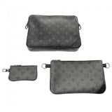 LOUIS VUITTON ルイヴィトン モノグラムエクリプス トリオメッセンジャー 黒/グレー M69443 メンズ モノグラムエクリプスキャンバス ショルダーバッグ ABランク 中古 銀蔵