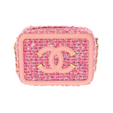 CHANEL シャネル CCフィグリー ミニチェーンショルダー ピンク ゴールド金具 A84452 レディース ツイード ショルダーバッグ Aランク 中古 銀蔵