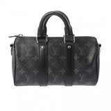 LOUIS VUITTON ルイヴィトン モノグラムエクリプス キーポルバンドリエール 25 ブラック M46271 メンズ モノグラムキャンバス ボストンバッグ Aランク 中古 銀蔵