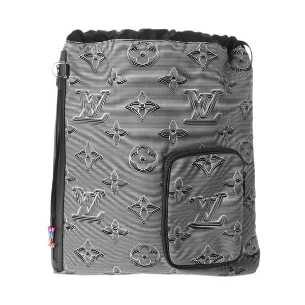 LOUIS VUITTON ルイヴィトン モノグラム 3Dモノグラム ドローストリングバックパック グレー M44940 メンズ ナイロン リュック・デイパック 新同 中古 銀蔵