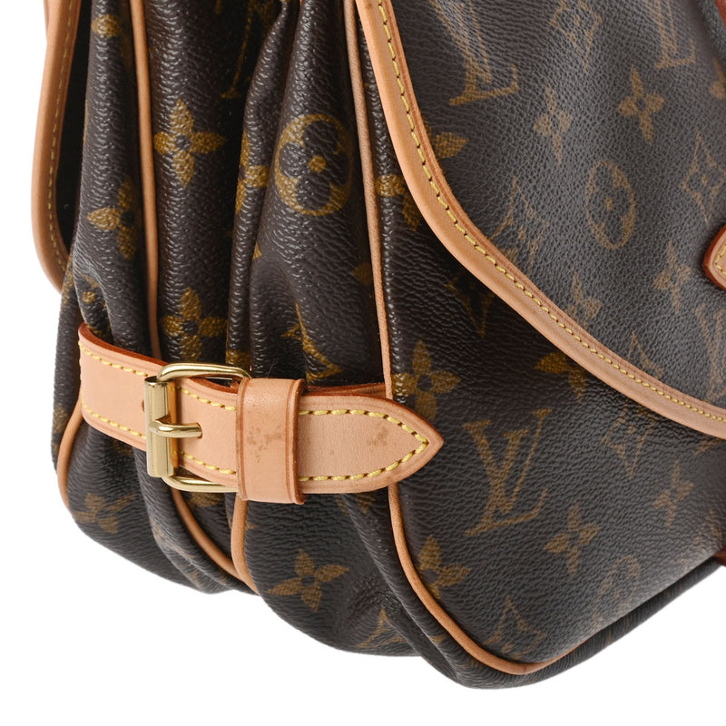 LOUIS VUITTON ルイヴィトン モノグラム ソミュール 30 ブラウン M42256 レディース モノグラムキャンバス ショルダーバッグ ABランク 中古 銀蔵