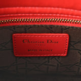 CHRISTIAN DIOR クリスチャンディオール レディディオール レッド ゴールド金具 M0538ONGE レディース ラムスキン 2WAYバッグ ABランク 中古 銀蔵