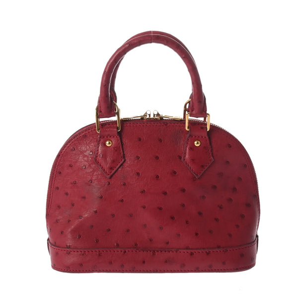 LOUIS VUITTON ルイヴィトン アルマ BB 2WAY フューシャ レディース オーストリッチ ハンドバッグ Bランク 中古 銀蔵