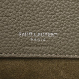 SAINT LAURENT サンローラン サックドジュールミディアム グレー シルバー金具 464959 レディース レザー ハンドバッグ Bランク 中古 銀蔵