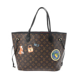 LOUIS VUITTON ルイヴィトン モノグラム ネヴァーフルMM マイLVワールドツアー イニシャル入 ブラウン M42844 レディース モノグラムキャンバス トートバッグ Aランク 中古 銀蔵