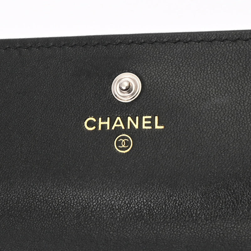 CHANEL シャネル シャネル19 フラップウォレット 黒 シルバー金具 AP0955 レディース ラムスキン 長財布 Aランク 中古 銀蔵