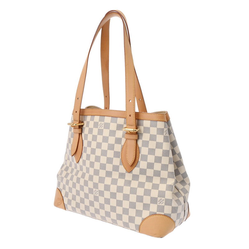 LOUIS VUITTON ルイヴィトン ダミエアズール ハムステッド MM 白 N51206 レディース ダミエアズールキャンバス トートバッグ ABランク 中古 銀蔵