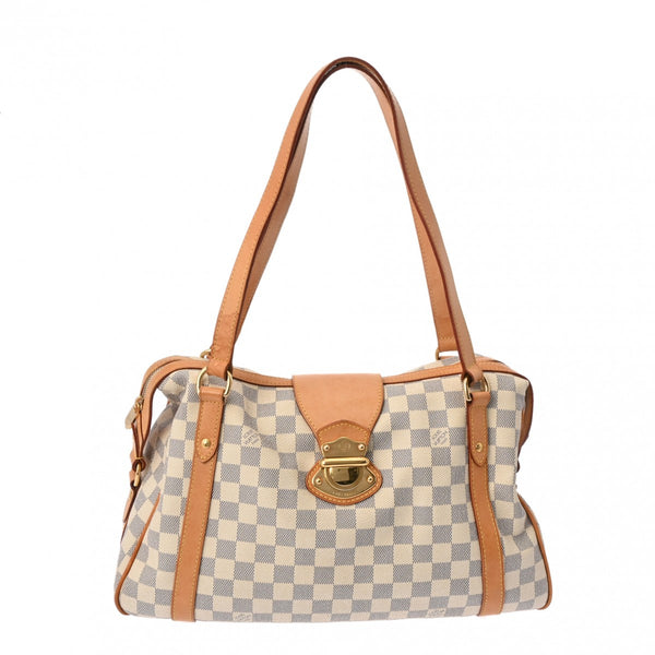 LOUIS VUITTON ルイヴィトン ダミエアズール ストレーザ PM 白 N42220 レディース ダミエアズールキャンバス ショルダーバッグ Bランク 中古 銀蔵