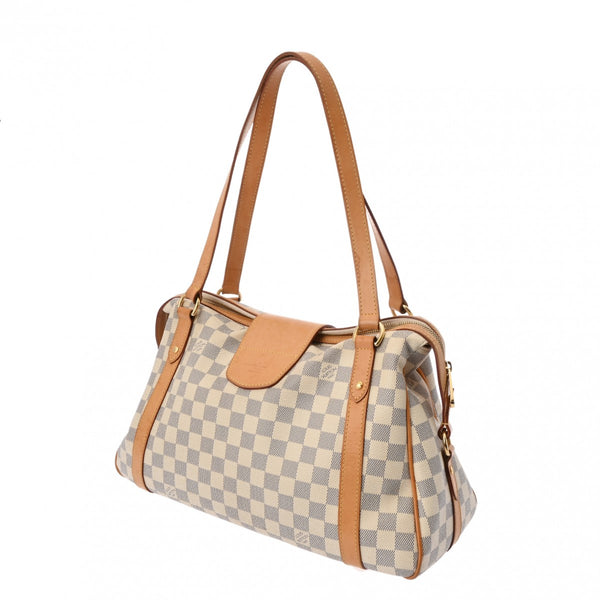 LOUIS VUITTON ルイヴィトン ダミエアズール ストレーザ PM 白 N42220 レディース ダミエアズールキャンバス ショルダーバッグ Bランク 中古 銀蔵