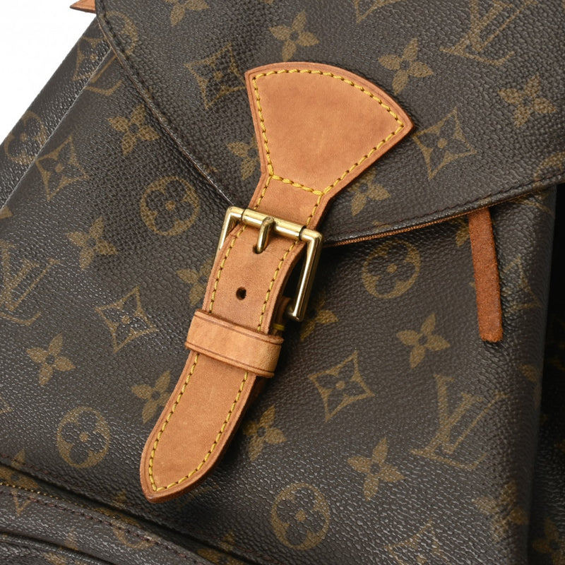 LOUIS VUITTON ルイヴィトン モノグラム モンスリ GM ブラウン M51135 レディース モノグラムキャンバス リュック・デイパック Bランク 中古 銀蔵