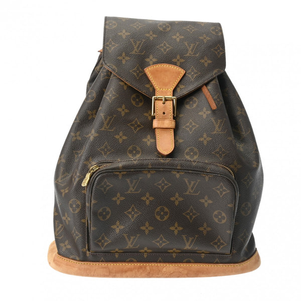 LOUIS VUITTON ルイヴィトン モノグラム モンスリ GM ブラウン M51135 レディース モノグラムキャンバス リュック・デイパック Bランク 中古 銀蔵