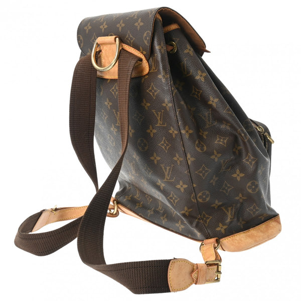 LOUIS VUITTON ルイヴィトン モノグラム モンスリ GM ブラウン M51135 レディース モノグラムキャンバス リュック・デイパック Bランク 中古 銀蔵