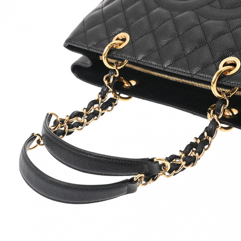 CHANEL シャネル GST グランドショッピングトート 黒 ゴールド金具 A50995 レディース キャビアスキン トートバッグ ABランク 中古 銀蔵